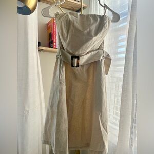 Monteau Strapless Beige Dress with Belt - New without tags